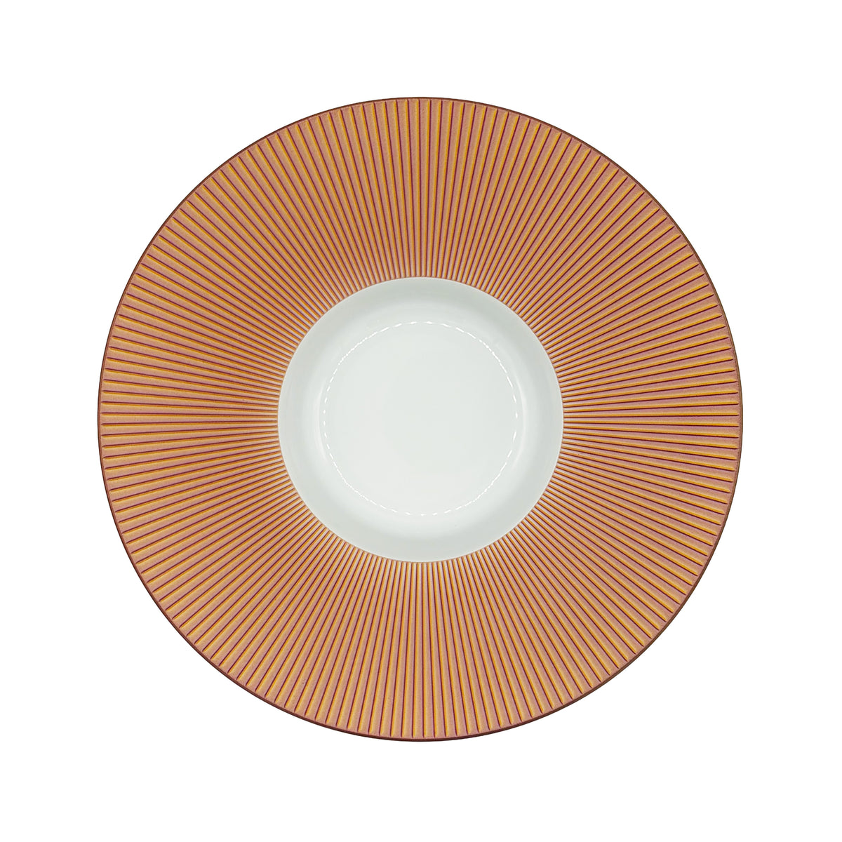 BOLERO Irisé Mauve - Assiette creuse à aile GM