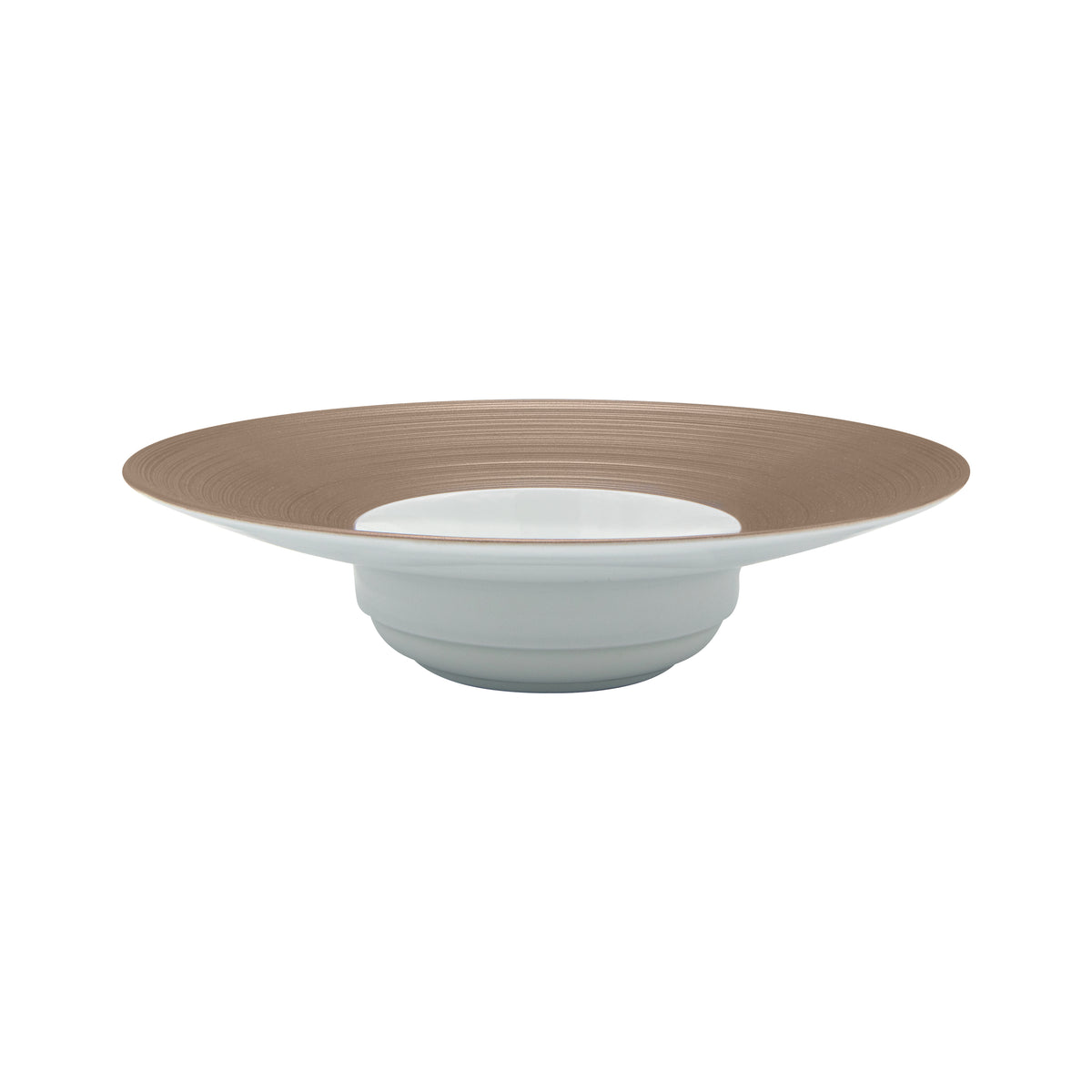 HEMISPHERE Gris Métallique - Assiette creuse à aile GM