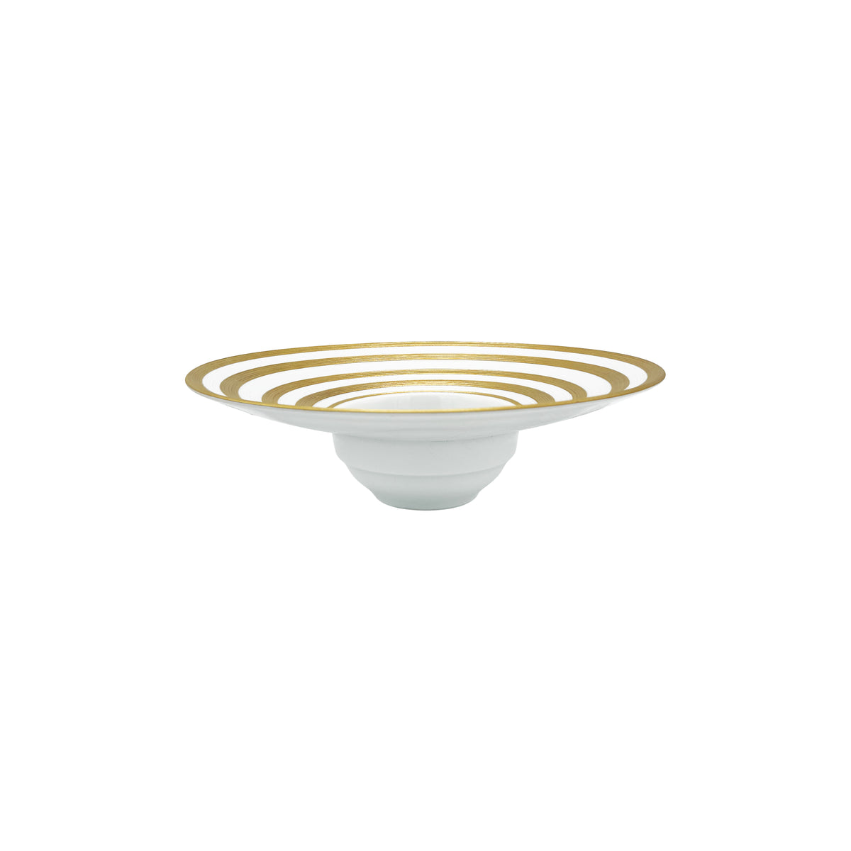 HEMISPHERE Rayé Or - Assiette creuse à aile PM