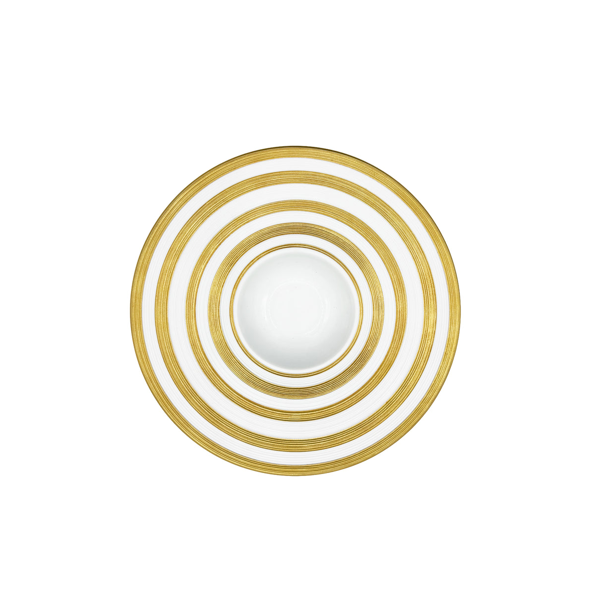 HEMISPHERE Rayé Or - Assiette creuse à aile PM
