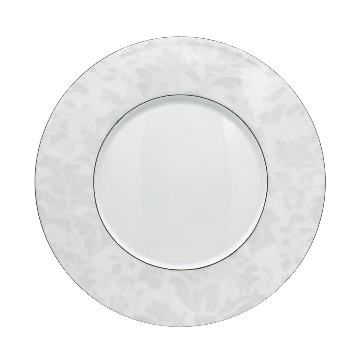 INDIENNES Bleu Perle filet Platine - Assiette plate, 2011