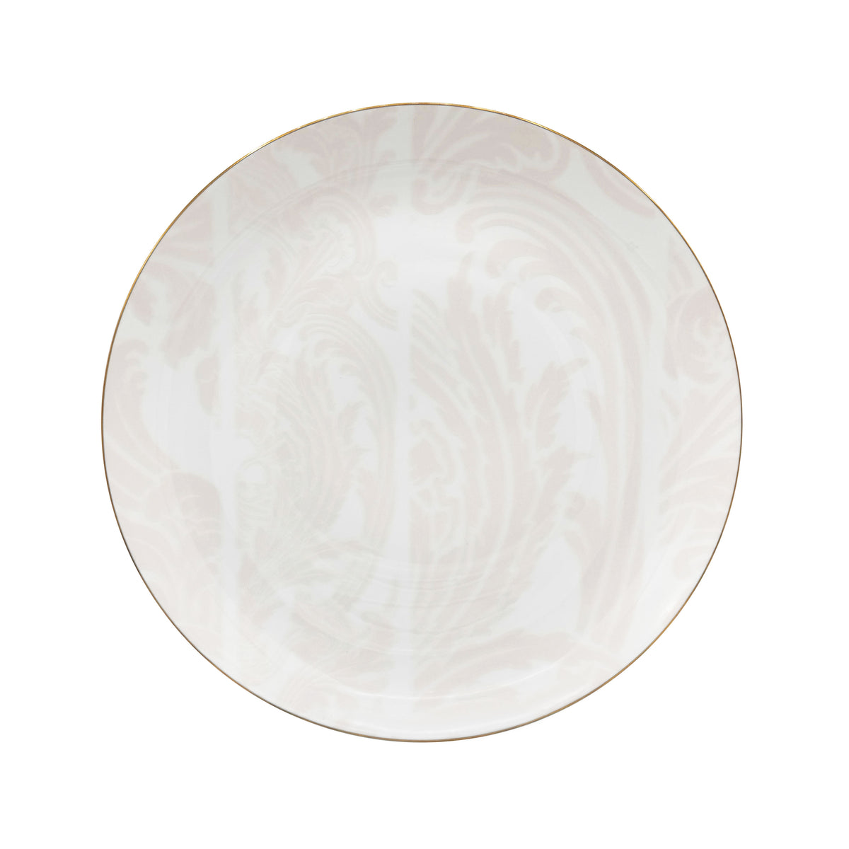 INDIENNES Rose Poudré filet Or - Assiette plate