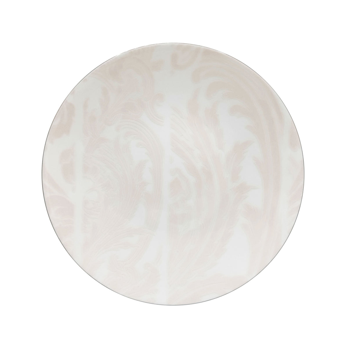 INDIENNES Rose Poudré filet Platine - Assiette plate