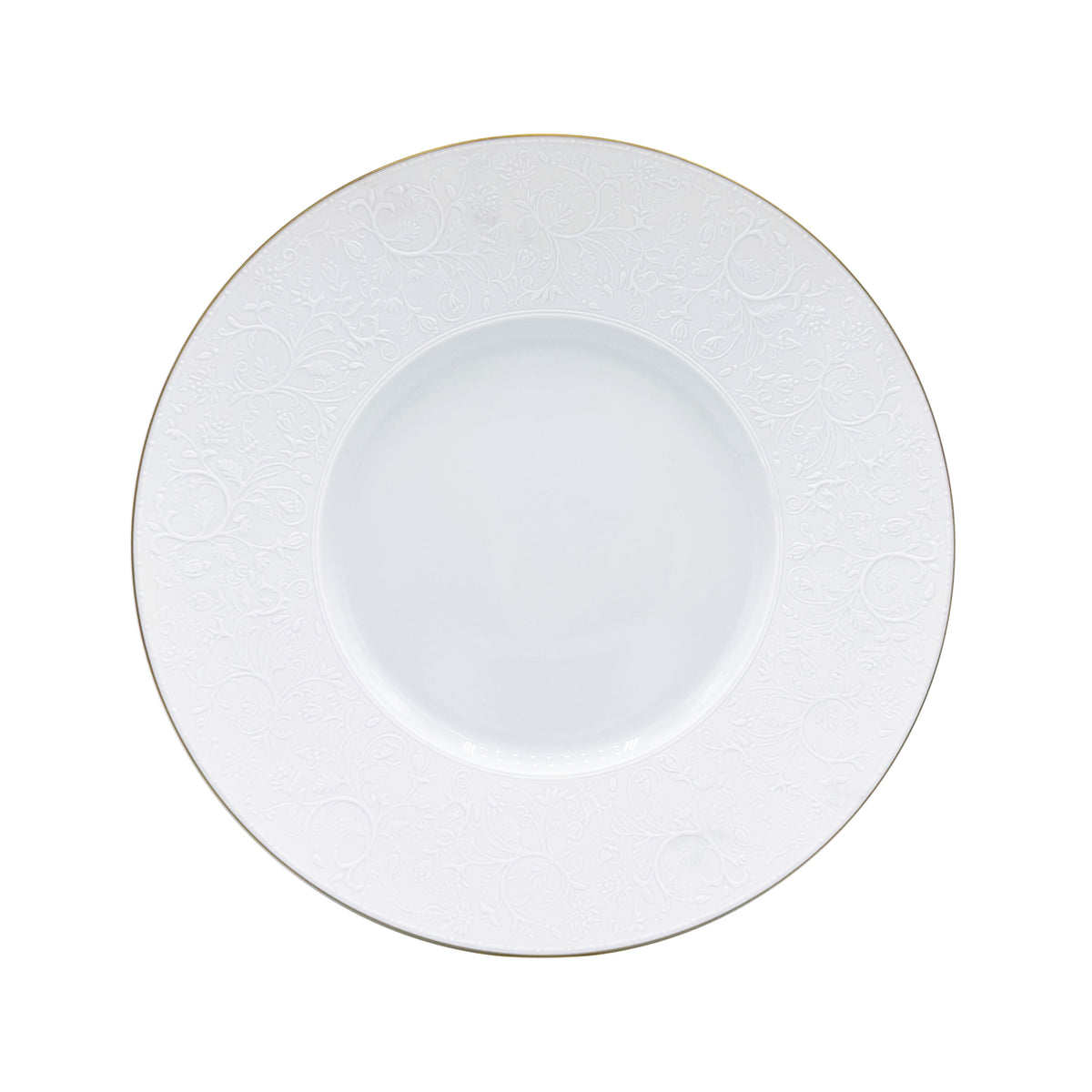 SWAN Blanc Filet Or - Assiette plate