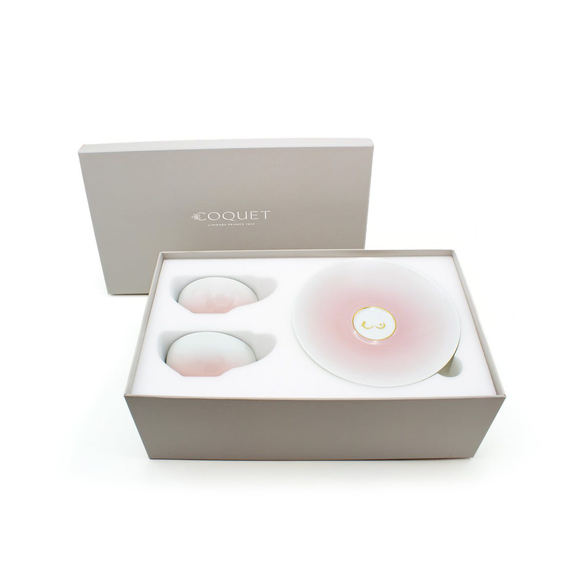 Octobre Rose - Coffret deux tasses thé & soucoupes