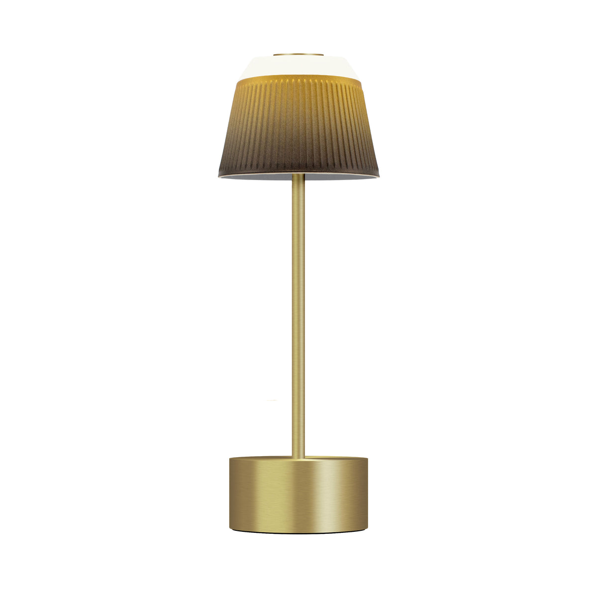 BOLERO Satin White - Standing lamp, golden