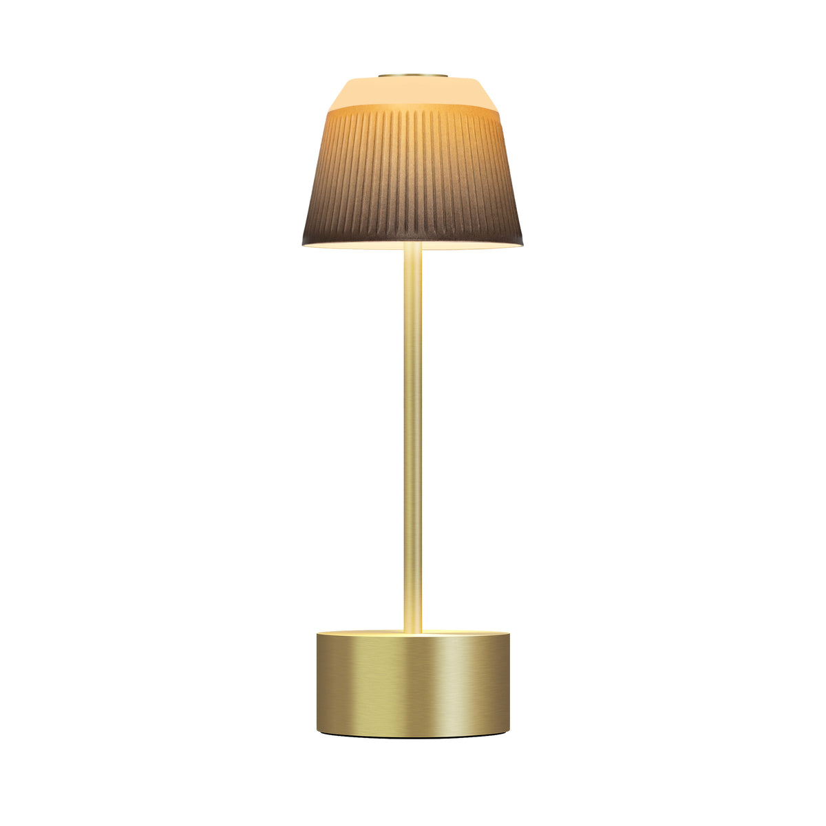 BOLERO Satin White - Standing lamp, golden