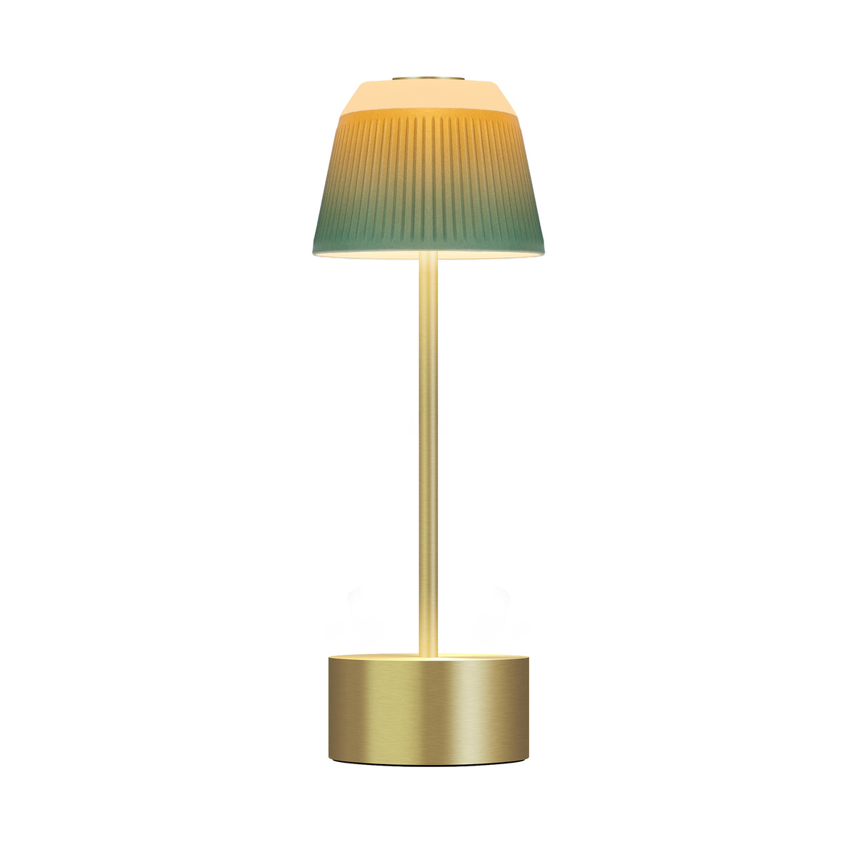 BOLERO Satin White - Standing lamp, golden