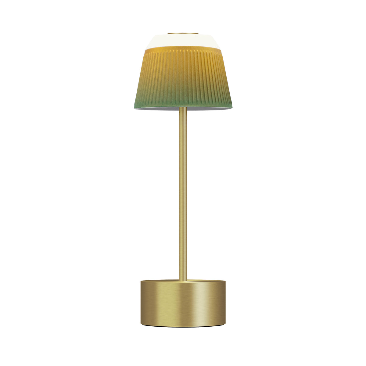 BOLERO Satin White - Standing lamp, golden