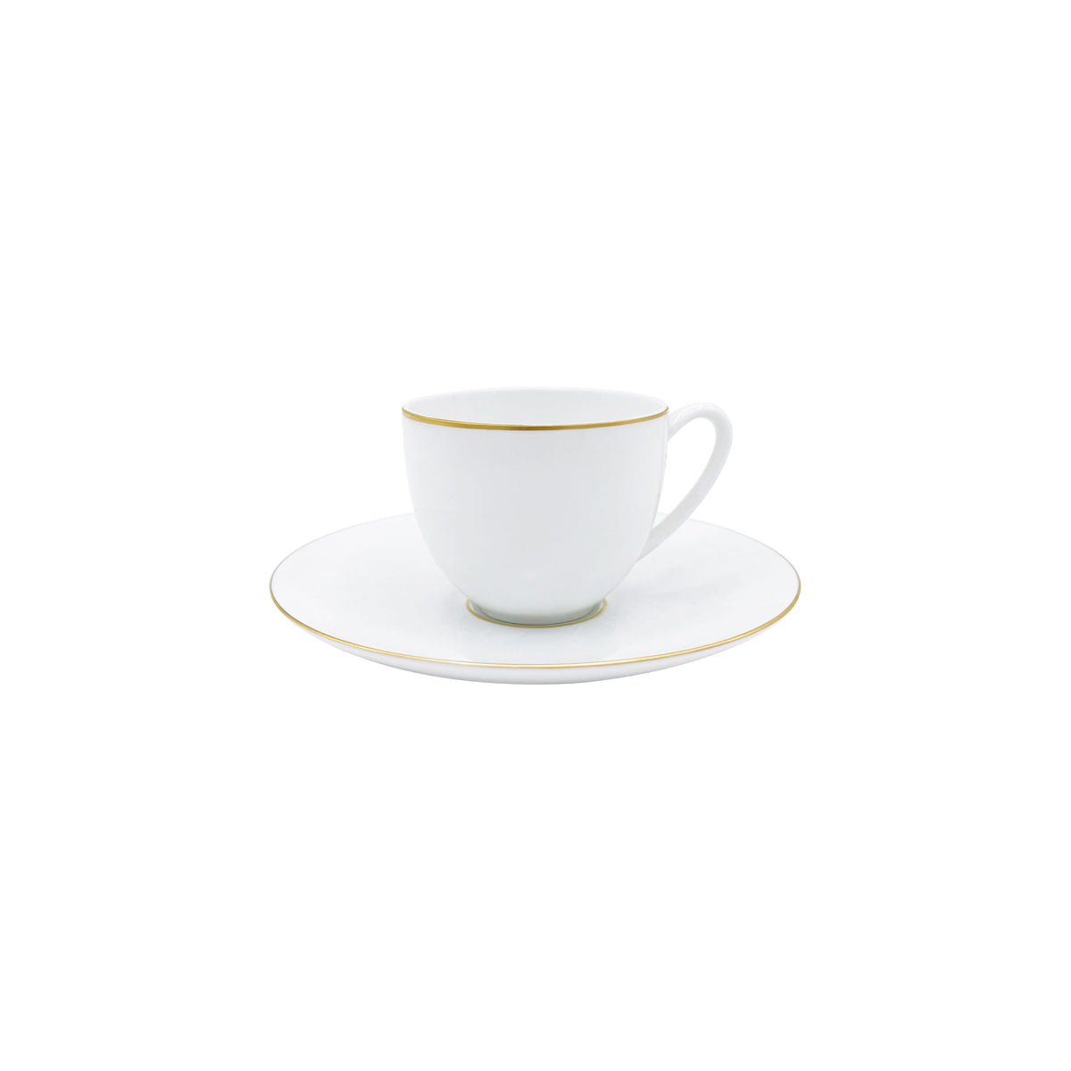 CHARDONS Blanc Filet Or - Tasse café & soucoupe