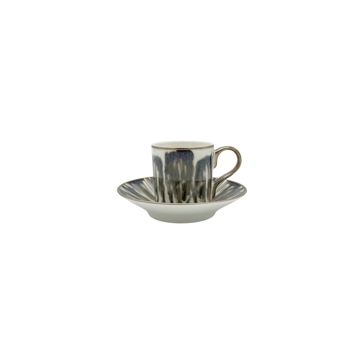 ÉCAILLE CRÈME Filet Bronze - Tasse café & soucoupe