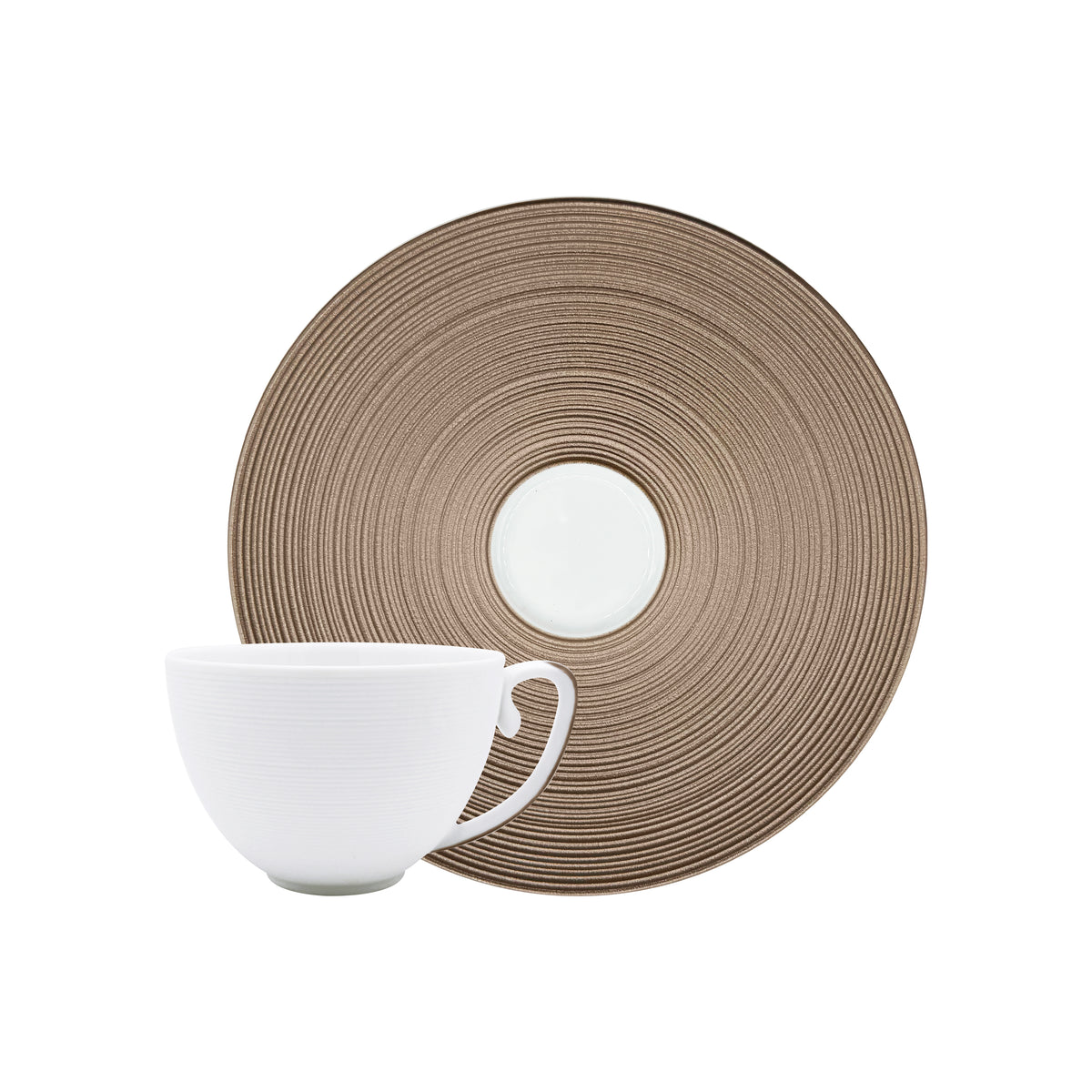 HEMISPHERE Gris Métallique - Tasse café extra & soucoupe