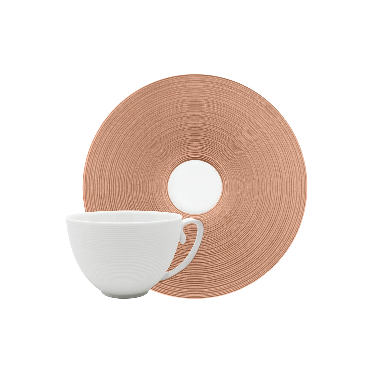 HEMISPHERE Rose Métallique - Tasse café extra & soucoupe