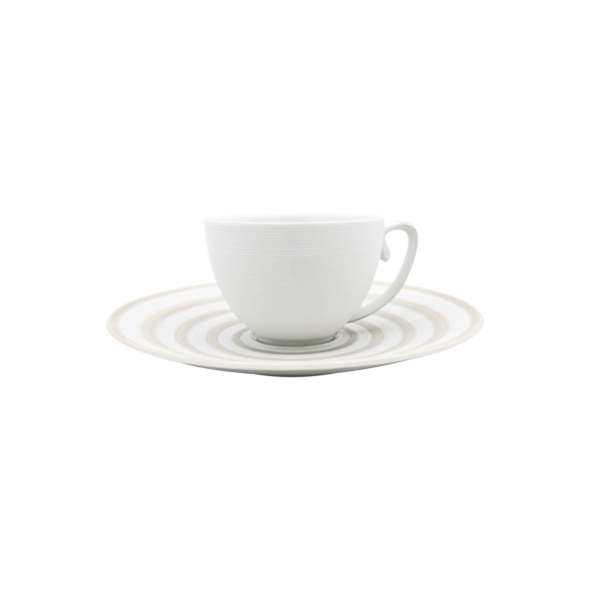 HEMISPHERE Rayé Vanille - Tasse café extra & soucoupe