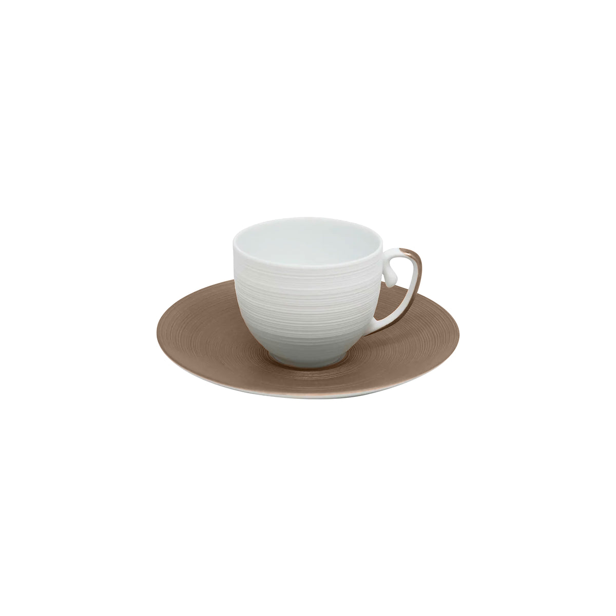 HEMISPHERE Gris Métallique - Tasse café & soucoupe
