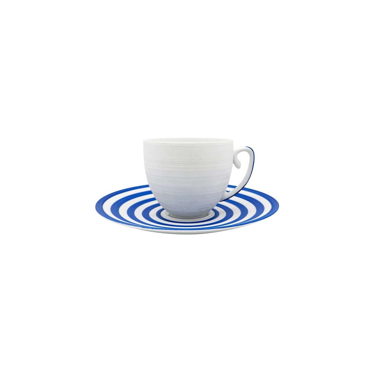 HEMISPHERE Rayé Bleu Roi - Tasse café & soucoupe
