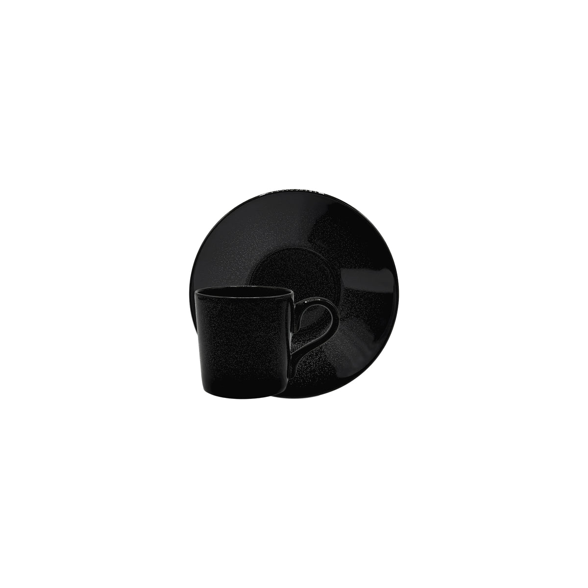 NOIR PAILLETÉ - Tasse café & soucoupe