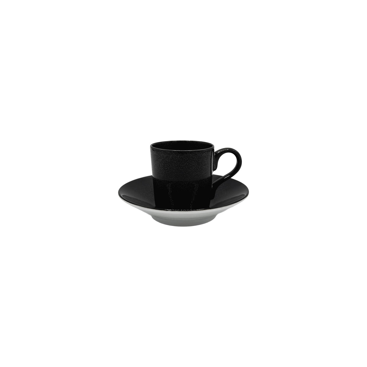 NOIR PAILLETÉ - Tasse café & soucoupe
