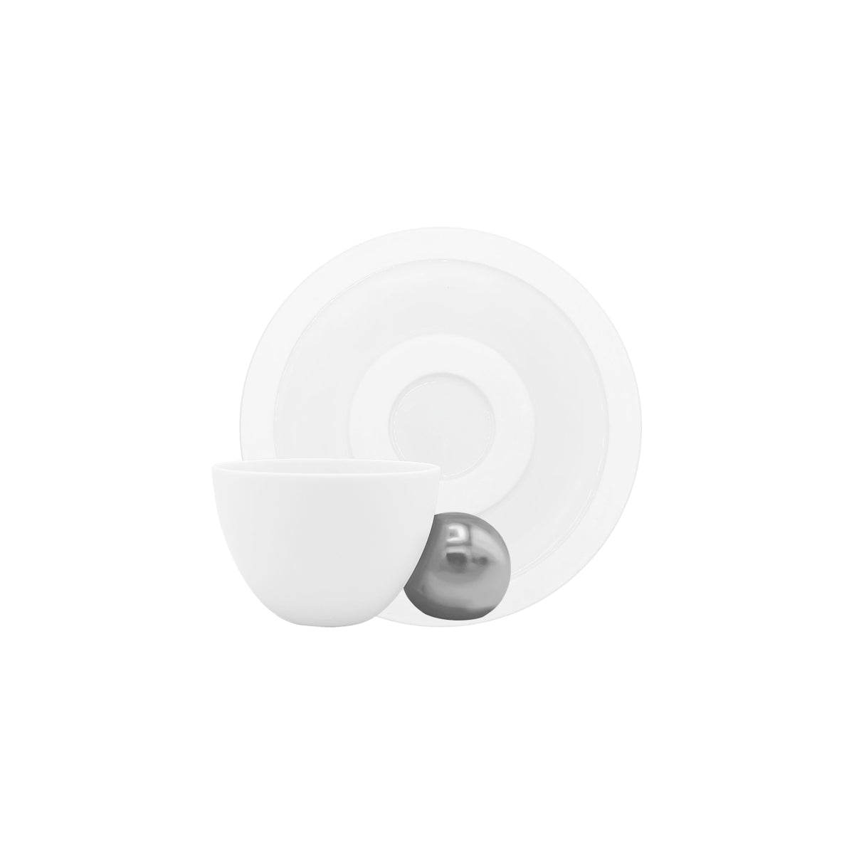 Rêve by Thomas Bastide - Coffret deux tasses café & soucoupes Platine