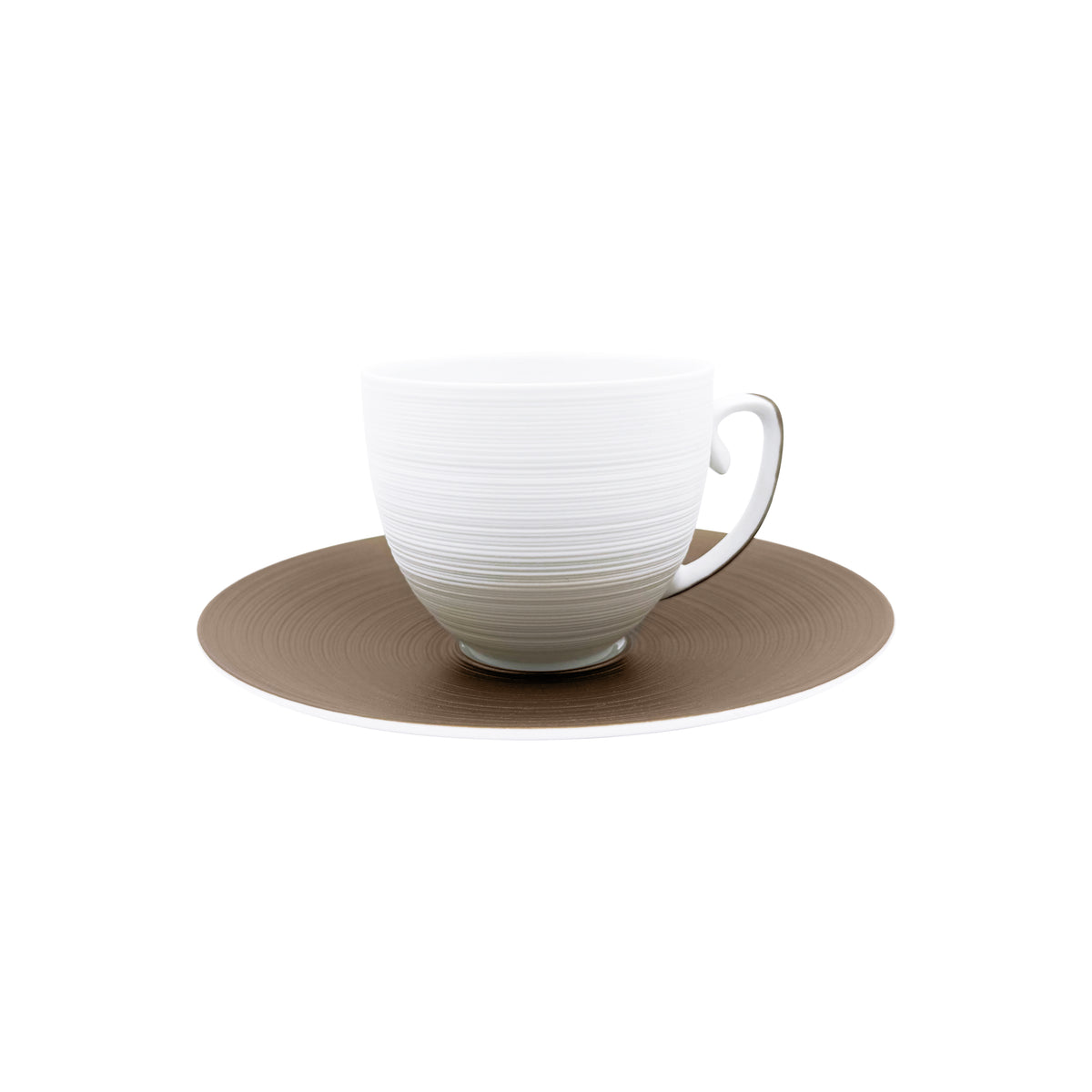 HEMISPHERE Gris Métallique - Tasse cappuccino & soucoupe