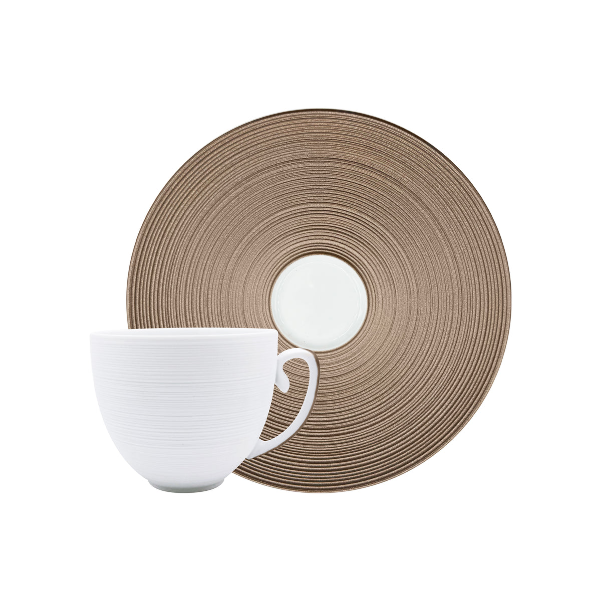 HEMISPHERE Gris Métallique - Tasse cappuccino & soucoupe