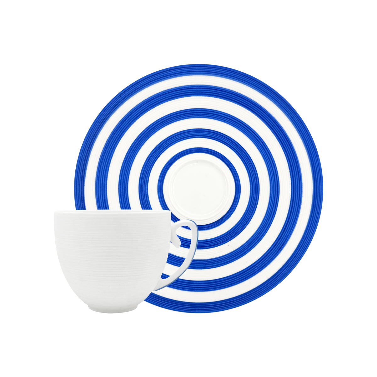 HEMISPHERE Rayé Bleu Roi - Tasse cappuccino & soucoupe