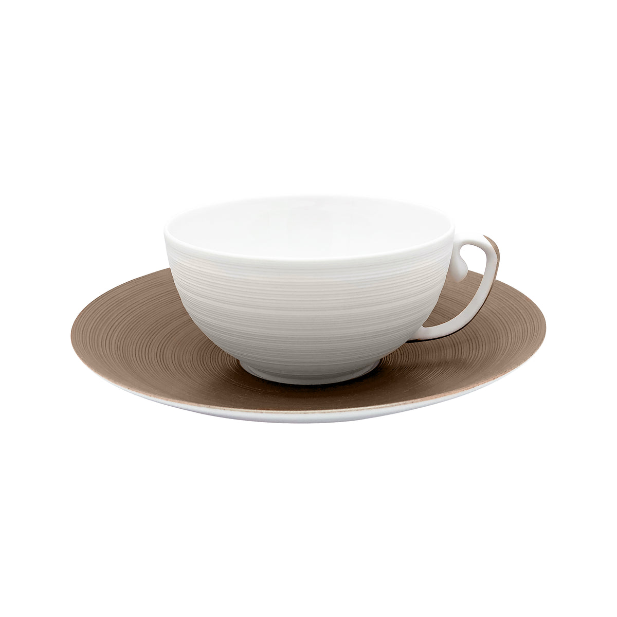 HEMISPHERE Gris Métallique - Tasse déjeuner & soucoupe