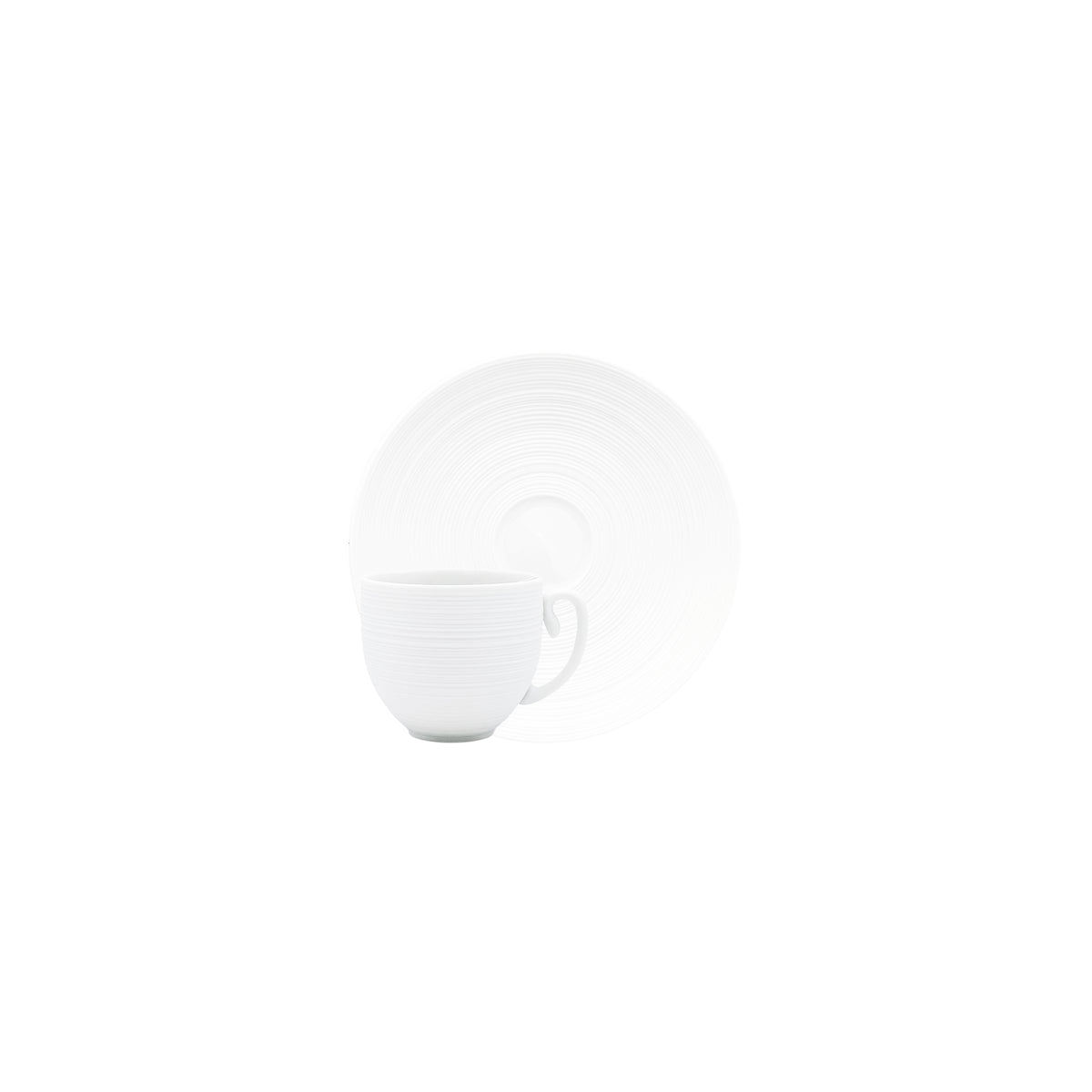HEMISPHERE Satin White - Mocha Cup &amp; Saucer