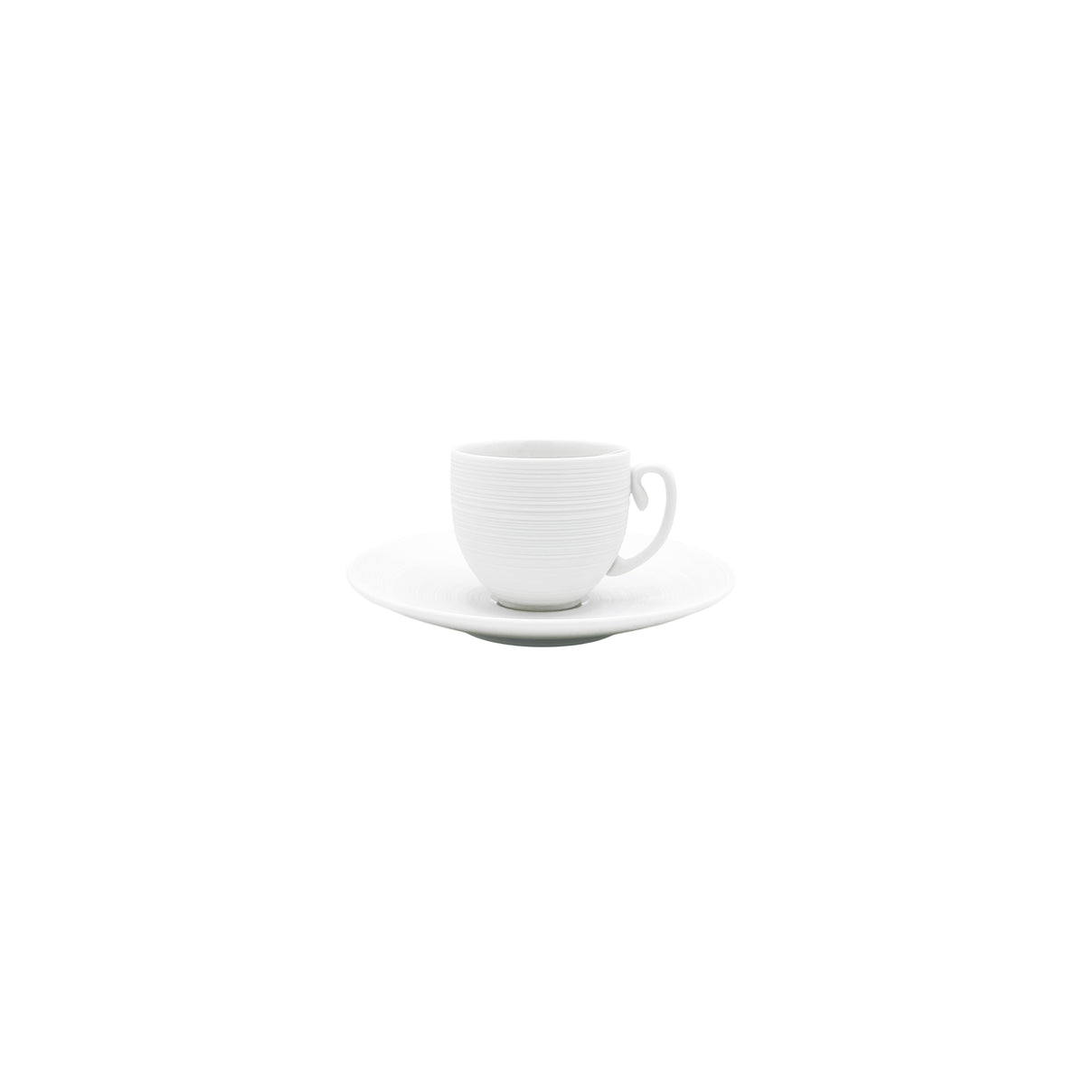 HEMISPHERE Satin White - Mocha Cup &amp; Saucer