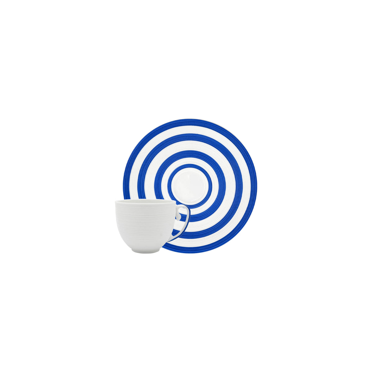 HEMISPHERE Rayé Bleu Roi - Tasse moka & soucoupe