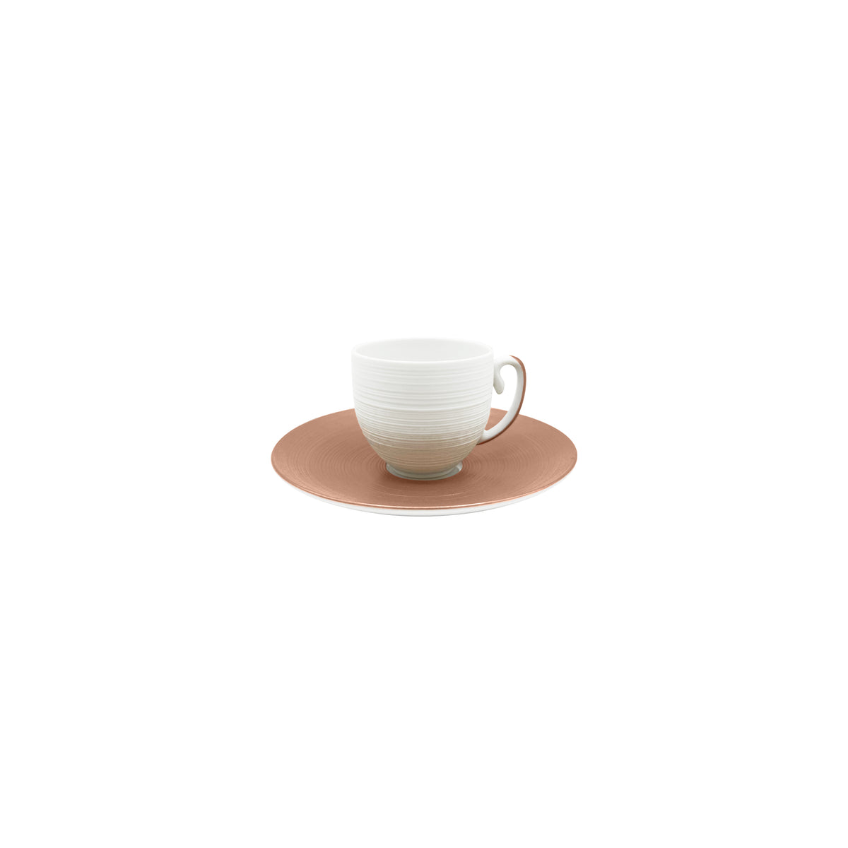 HEMISPHERE Rose Métallique - Tasse moka & soucoupe