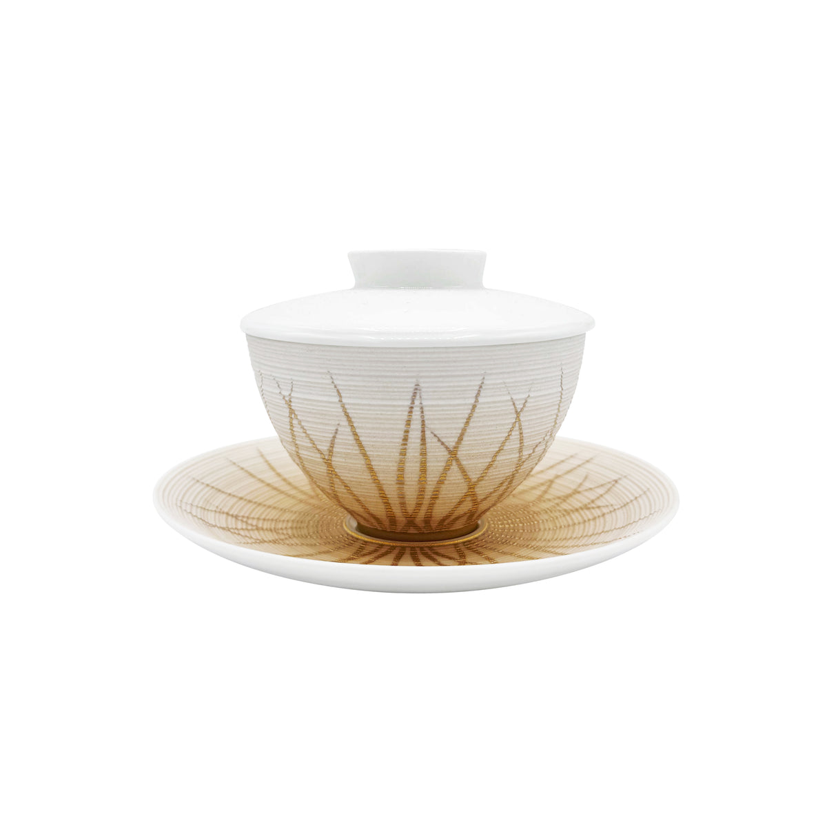 HEMISPHERE Toundra Automne - Tasse thé & soucoupe asiatiques (couvercle inclus)