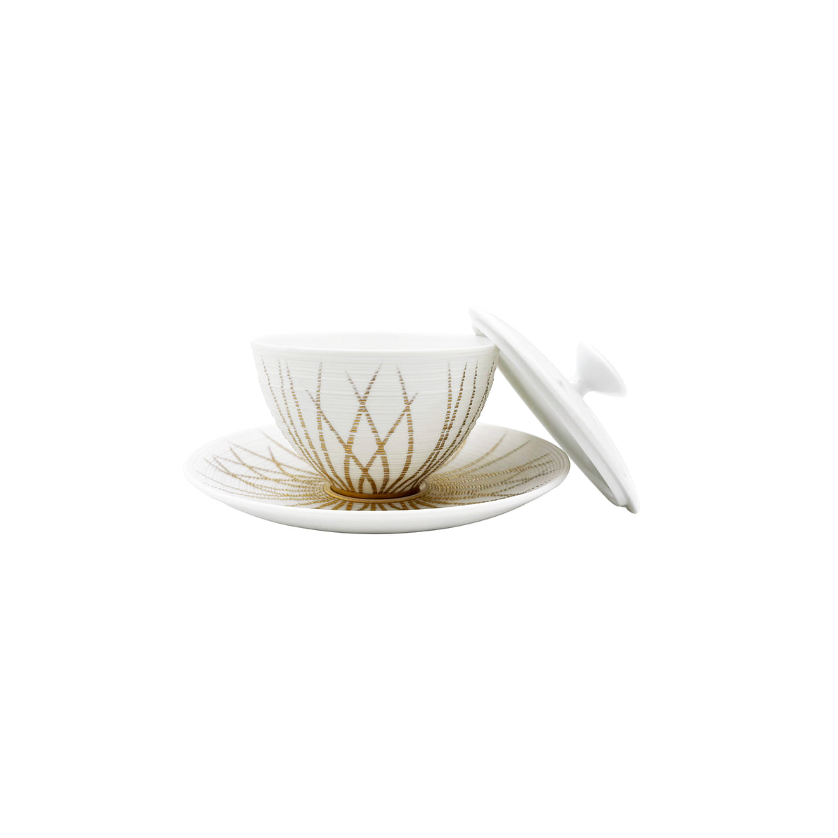 HEMISPHERE Toundra Hiver - Tasse thé & soucoupe asiatiques (couvercle inclus)