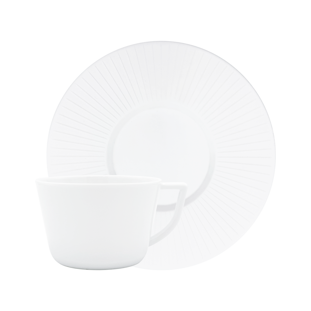BOLERO Blanc Satiné - Tasse thé & soucoupe