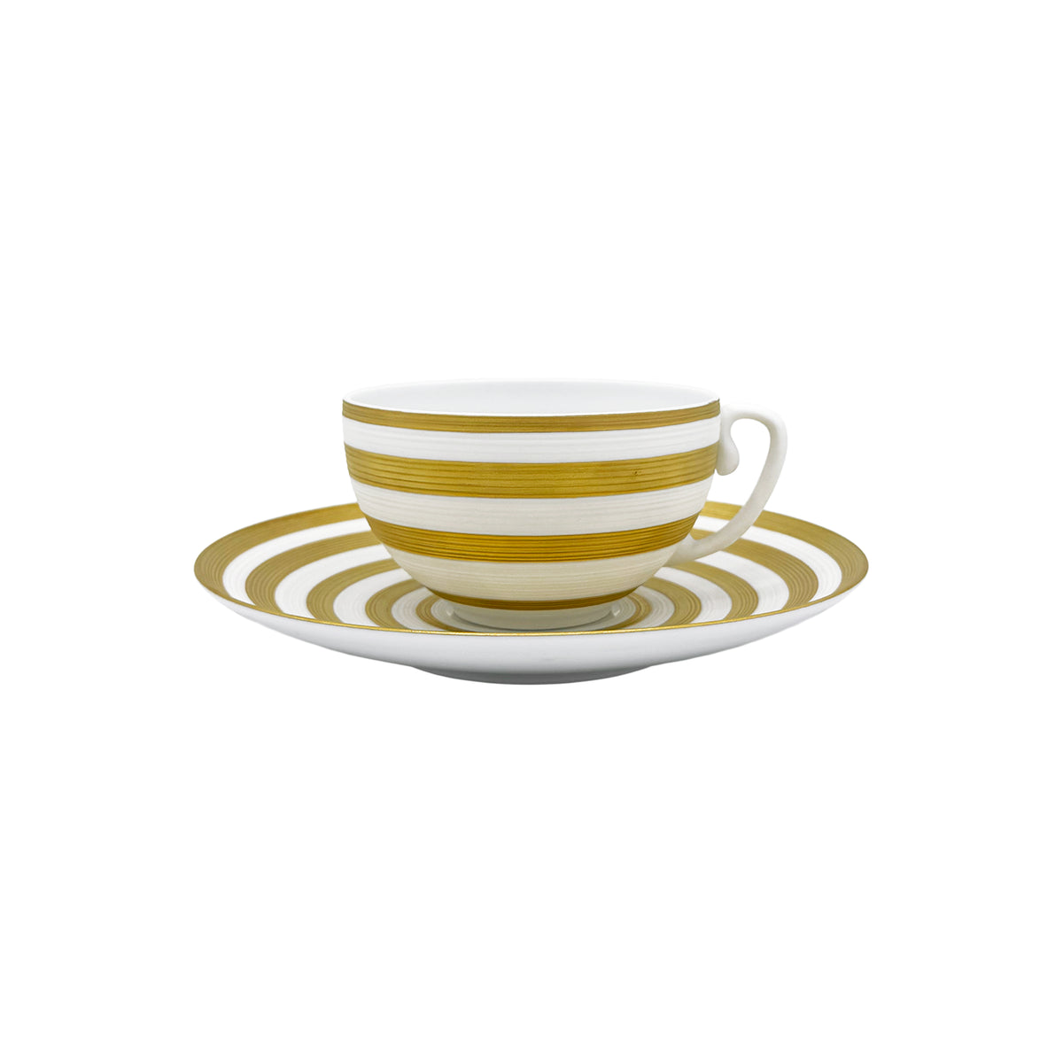 HEMISPHERE Rayé Or - Tasse thé & soucoupe