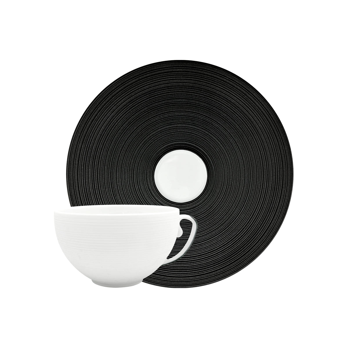 HEMISPHERE Noir Bakélite - Tasse thé & soucoupe