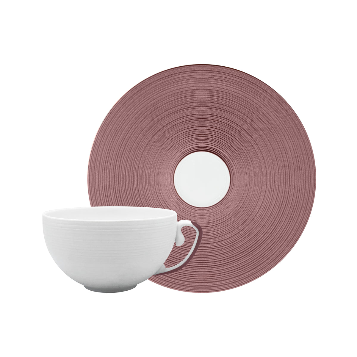 HEMISPHERE Violet Métallique - Tasse thé & soucoupe