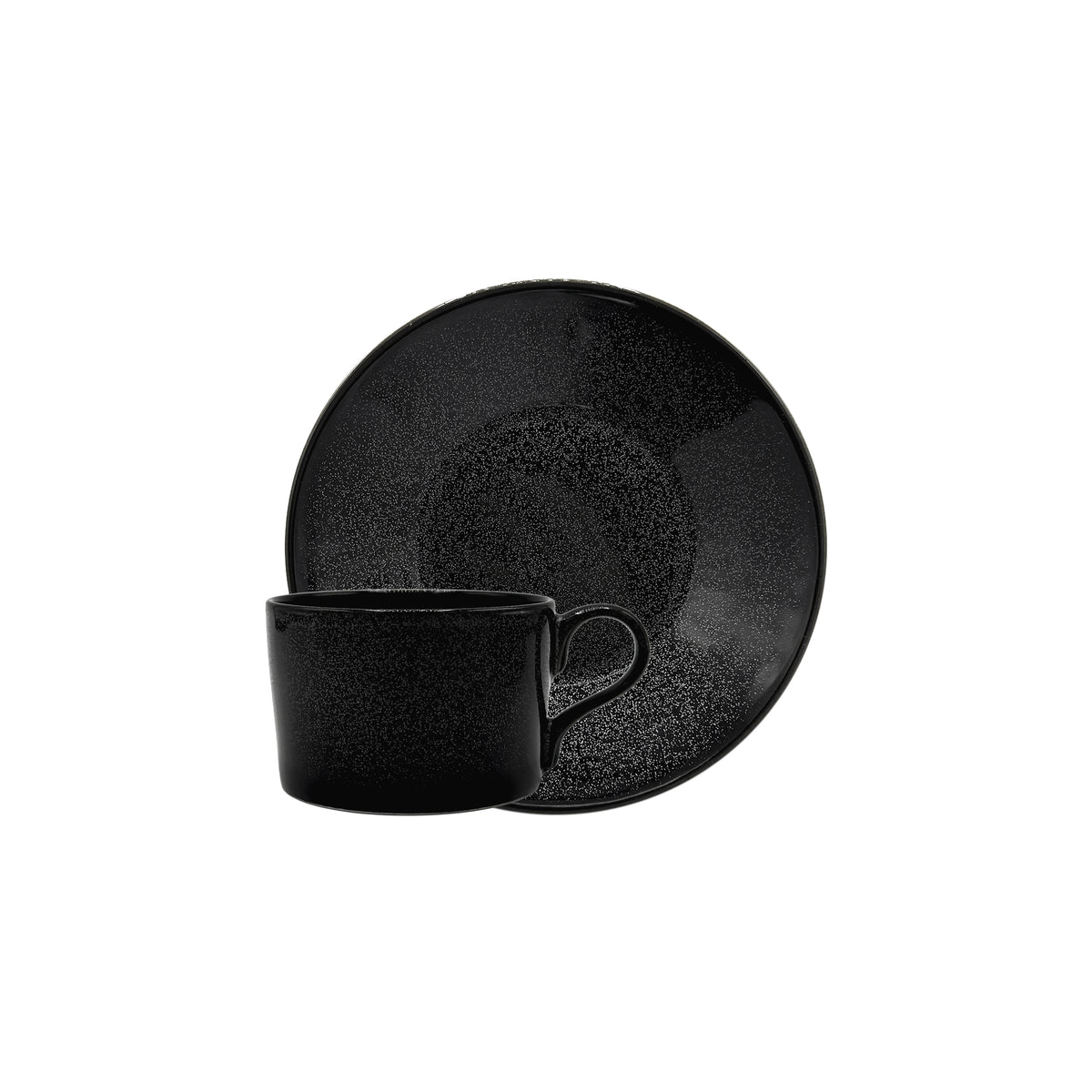 NOIR PAILLETÉ - Tasse thé & soucoupe