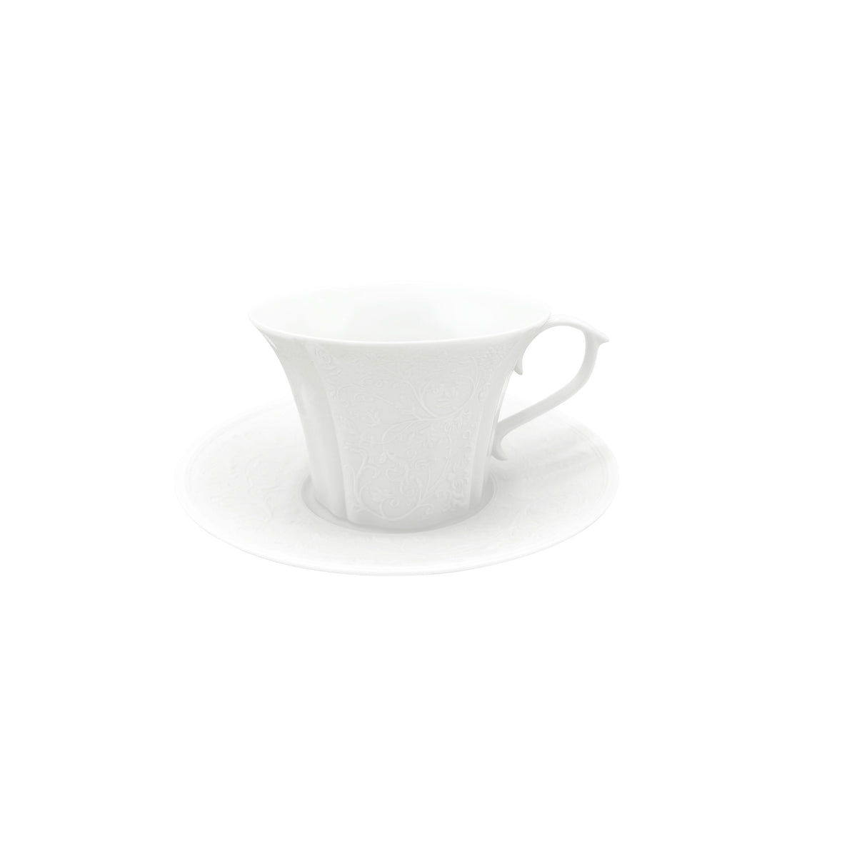 SWAN Blanc Satiné - Tasse thé & soucoupe