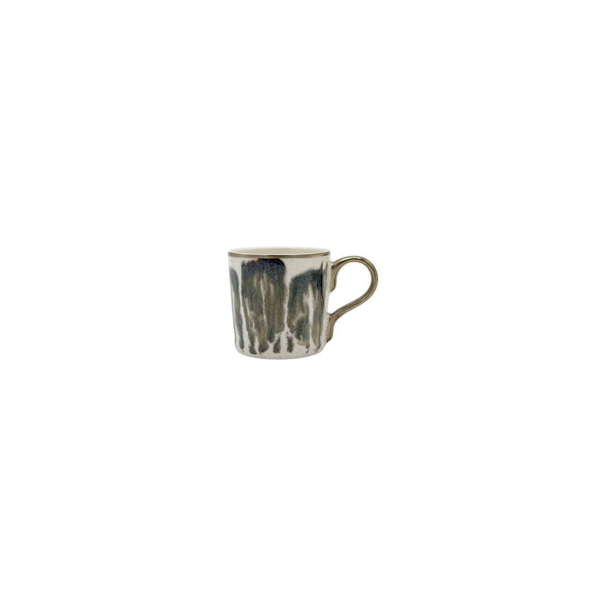 ÉCAILLE CRÈME Filet Bronze - Tasse café & soucoupe