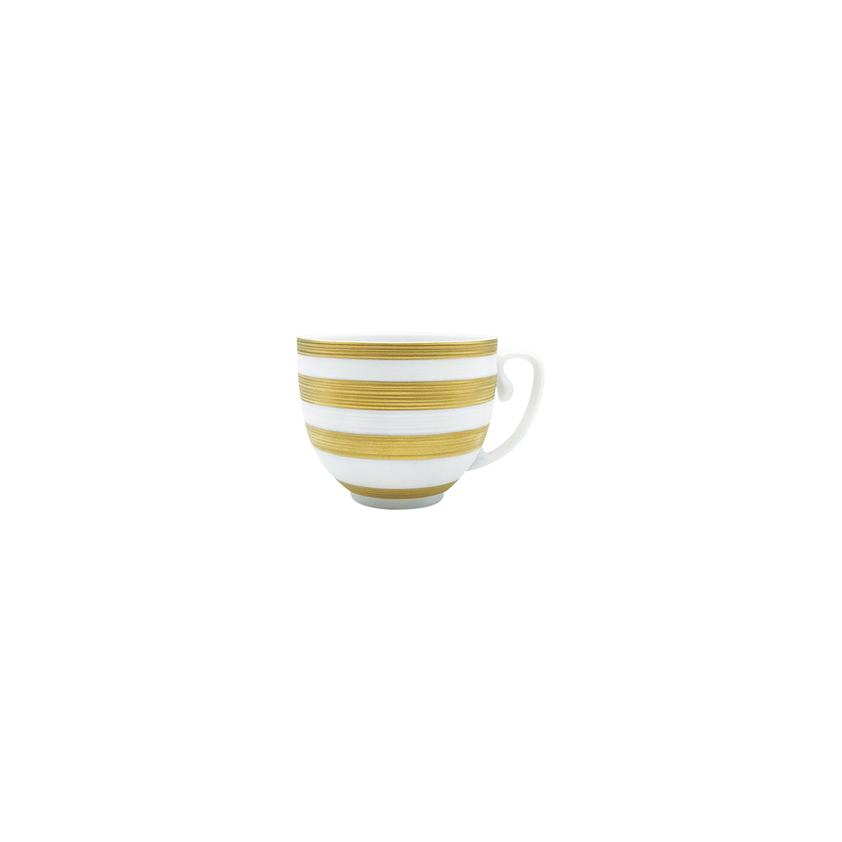 HEMISPHERE Rayé Or - Tasse café & soucoupe