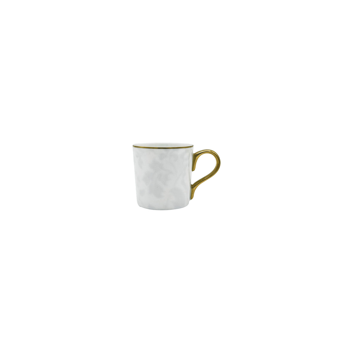 INDIENNES Bleu Perle filet Or - Tasse café & soucoupe
