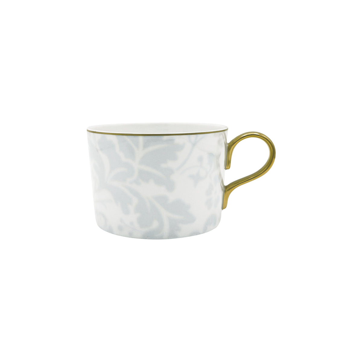 INDIENNES Bleu Perle filet Or - Tasse déjeuner & soucoupe