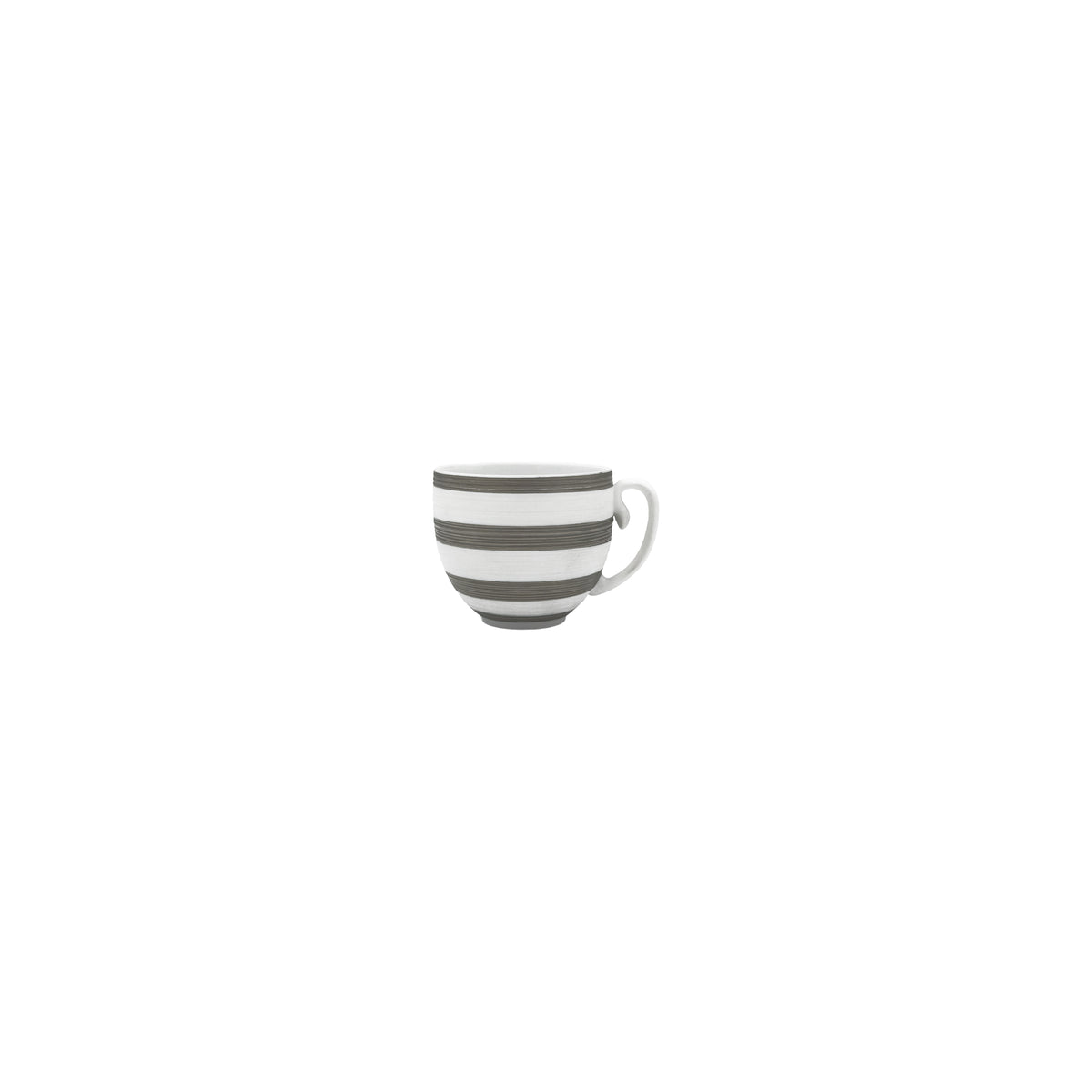 HEMISPHERE Rayé Platine - Tasse moka & soucoupe