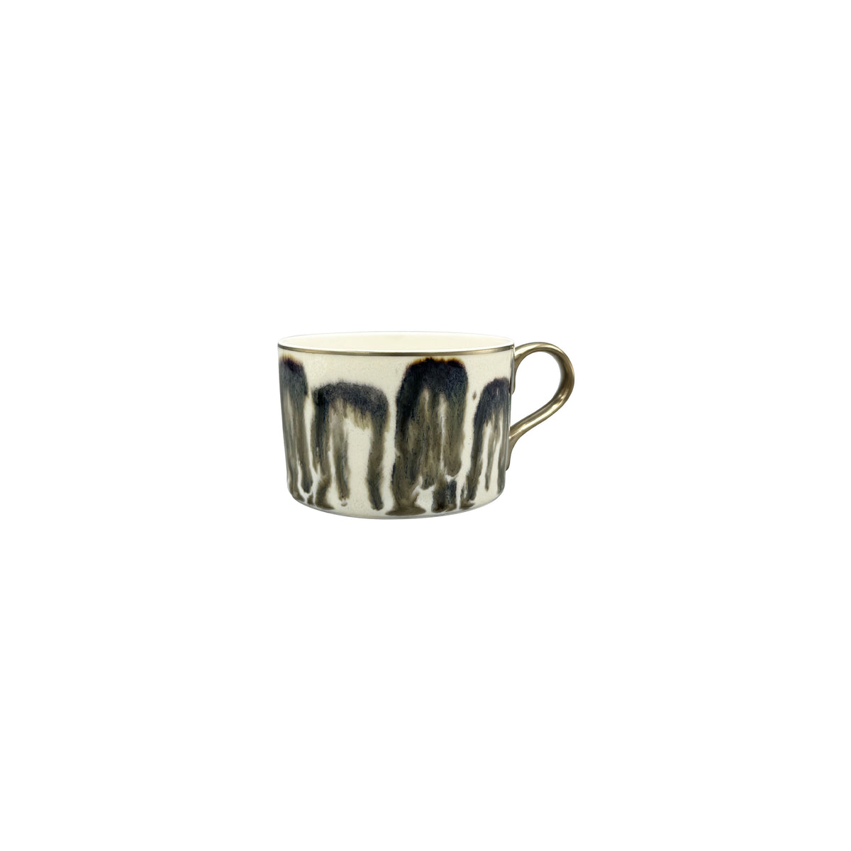 ECAILLE CREME filet bronze - Tasse thé & soucoupe