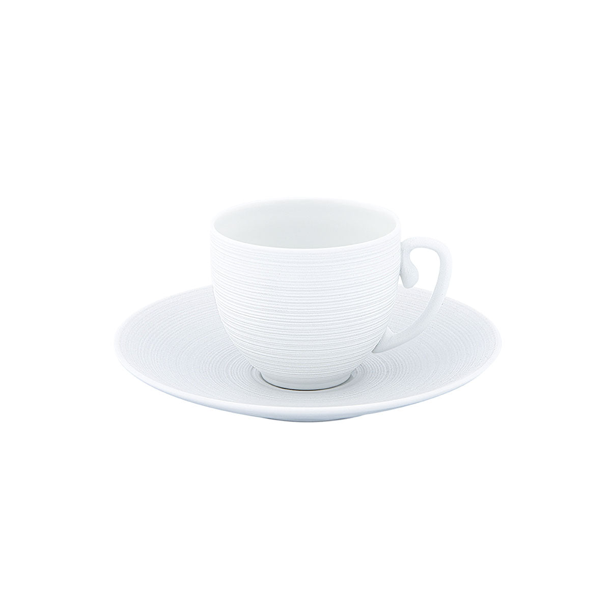 HEMISPHERE Blanc Satiné - Tasse café extra & soucoupe